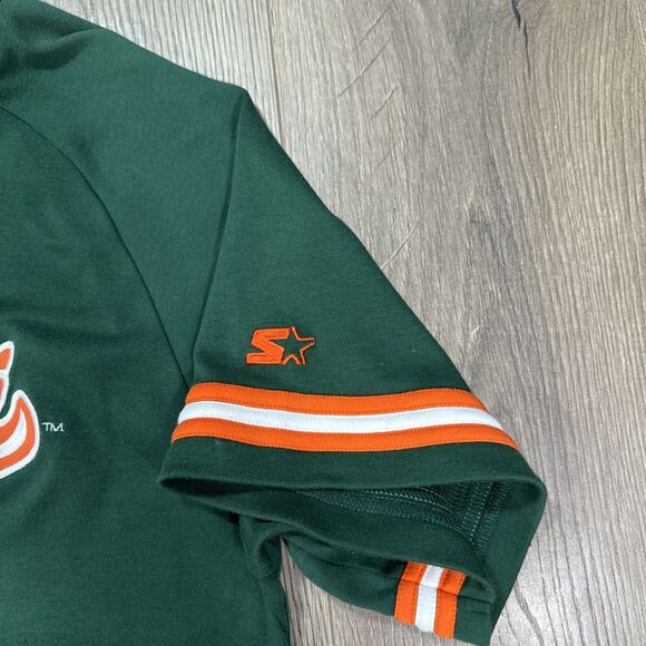 Starter Miami Hurricanes Baseball Jersey Men's Large College University NCAA - Picture 4 of 5